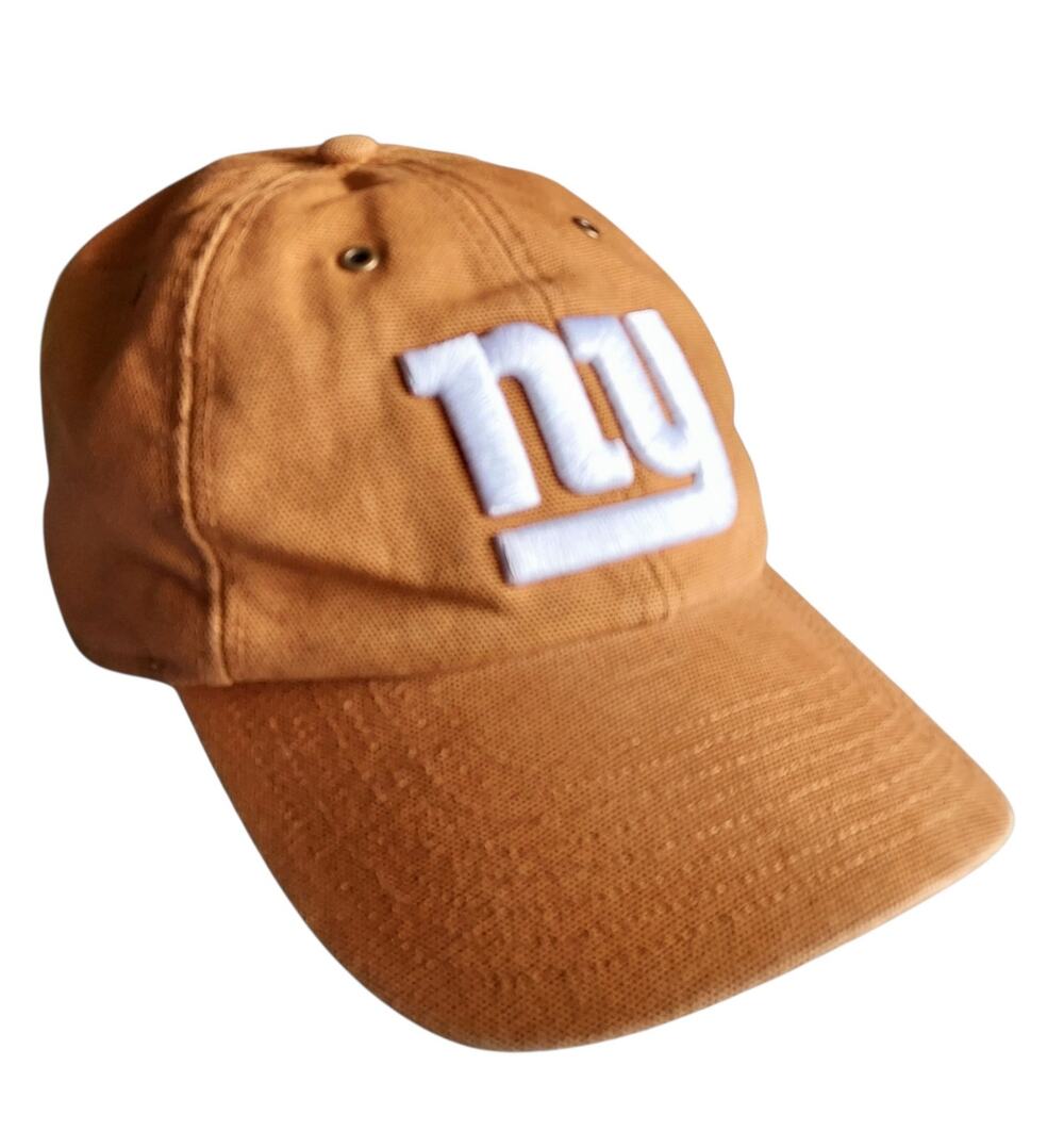 Carhartt X 47 Brand New York Giants Clean Up Adjustable Canvas Hat Copper Brown